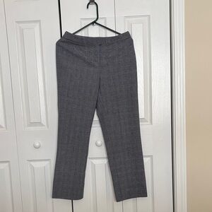 Gray Plaid Women's Trousers